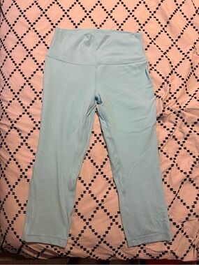 Lululemon Double Align Mint Blue Cropped Leggings